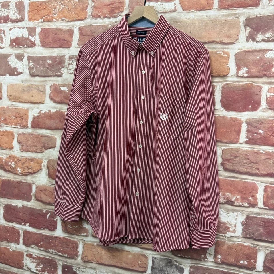 Ralph Lauren Chaps Shirt Mens Large Red White Striped Casual Button Front - Image 3 of 4