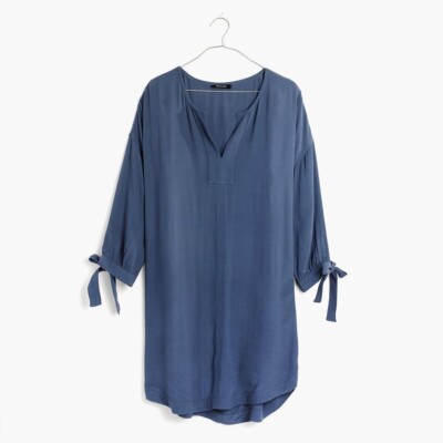 MADEWELL J.Crew NWT $118 Crepe Due Jour Tie Sleeve Tunic Dress Size XS
