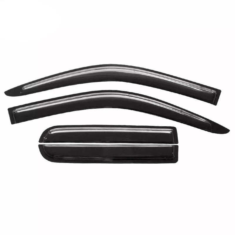 Window Visor Sun Rain Guard for Chevy Colorado Crew Cab 2004-2012 Tape-on Smoke - Image 4 of 4