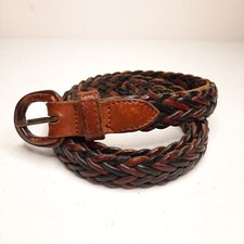 Class Club Genuine Leather Braided Belt Youth Boys  L/28 Brown/Black