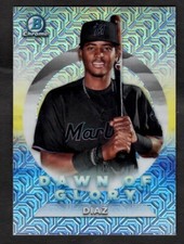 2020 Lewin Diaz Topps Bowman Chrome Baseball Dawn of Glory Mojo Miami #DG-11
