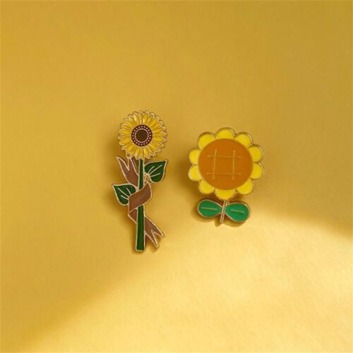 Animal Badge Bag Lapel Pin Van Gogh's iris Brooches Sunflower Enamel Pin - Picture 1 of 15