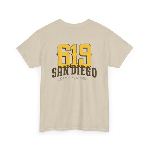 San Diego SD Padres 619 Born & Raised Graphic Shirt Unisex Heavy Cotton Tee - Picture 32 of 82