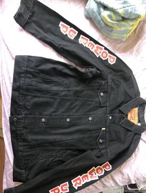 NWT Small LEVI'S X SUPER MARIO Bros Denim Black Jean Jacket Nintendo POWERUP NES