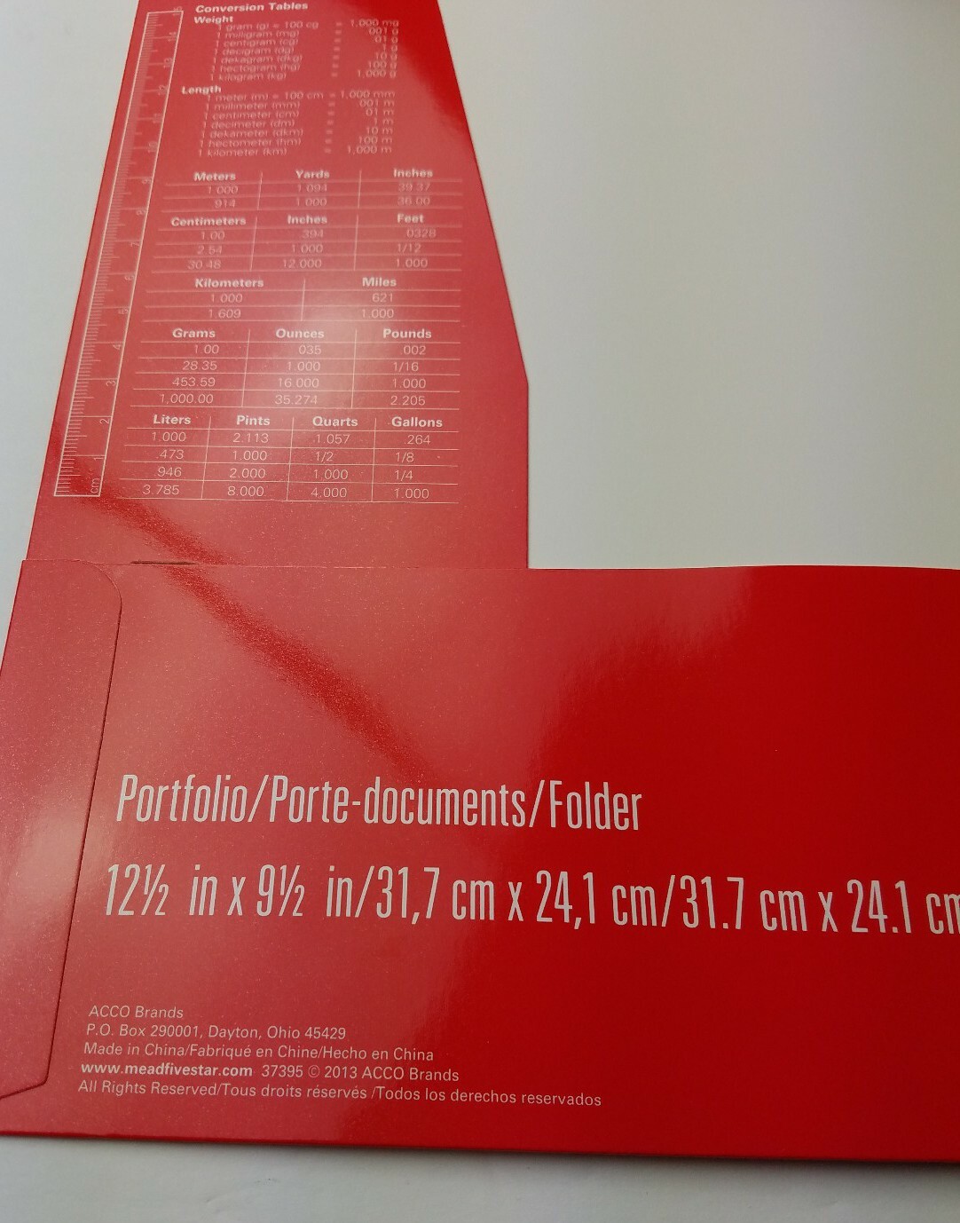 Mead Five Star 4 Pocket Laminated Paper Folder with useful information ALL Red eBay