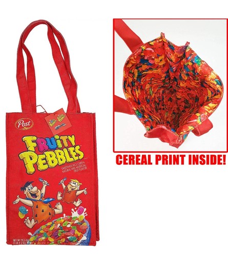 Cakeworthy Fruity Pebbles The Flintstones Canvas Tote Shoulder Bag Cereal Red - Picture 2 of 8