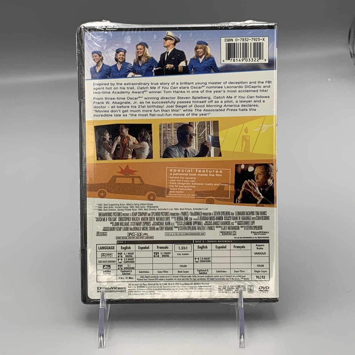 DVD Catch Me if You Can Leonardo Dicaprio Tom Hanks Special