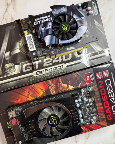 XFX Radeon HD 4850 + XFX GT 240 (Lot of 2 GPUs) - Tested & Fully Working