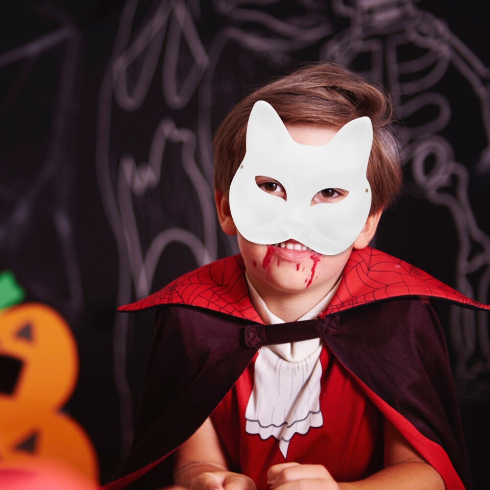 10pcs Party Paintable Diy Blank Halloween Cosplay Accessories DIY Paper