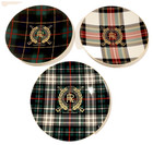 Lauren Ralph Lauren Kilgour Tartan Set 3 Snack Dessert Plates 8" NEW