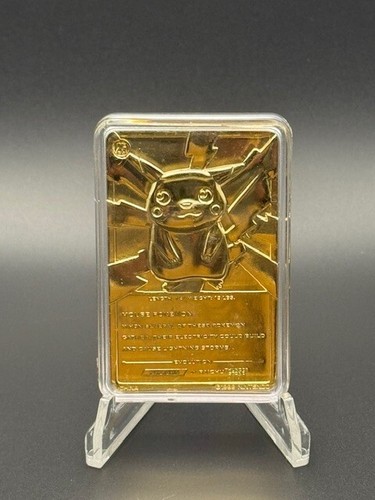 POKEMON 1999 Burger King 23K Gold Plated Pikachu in Box Limited Edition - Picture 3 of 3