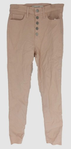 $178 Joe's Women Pink Charlie Stretch High-Rise Raw-Hem Skinny Jeans Pants SZ 25 - Picture 1 of 2