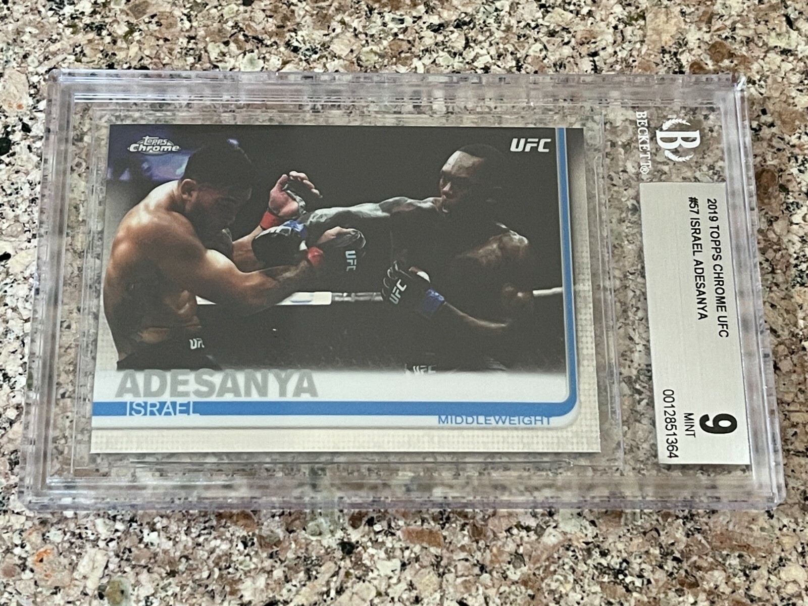 2019 Topps UFC Chrome - ISRAEL ADESANYA #57 - BGS 9 - None Graded Higher