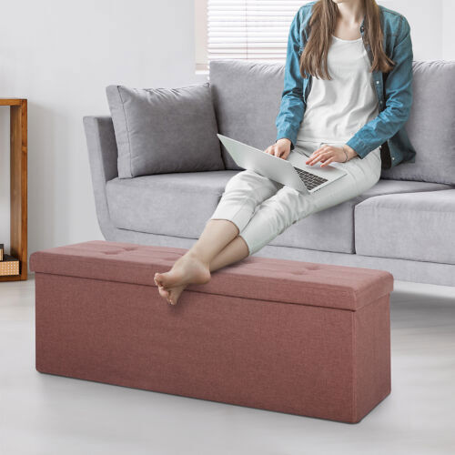 Storage Bench Footrest Stool Toy Foot Chest For Bedroom Entryway Living Room - Picture 16 of 137