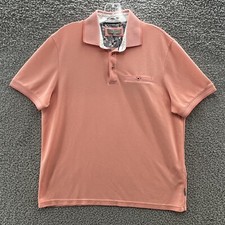 Ted Baker Polo Shirt Mens 4 Large Light Orange Pocket Casual Golf