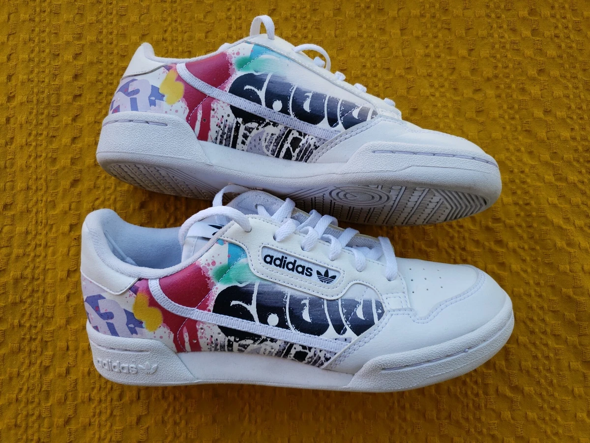 Adidas Continental 80 Cloud White Graffiti EE6484 Shoes Size 5