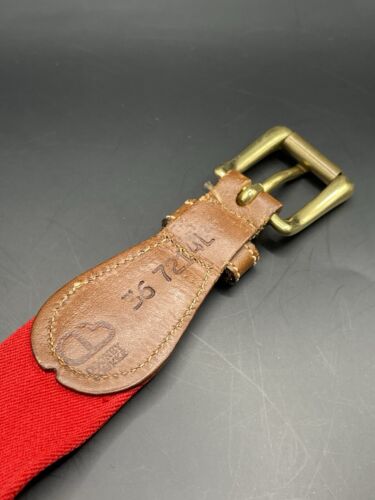 VTG Dooney & Bourke Red Elastic Slight Stretch Classic Designer Mens Belt 36w - Picture 4 of 7