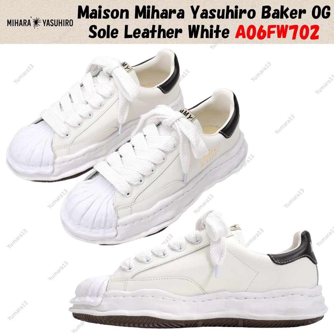 MIHARA YASUHIRO|SNEAKERS (A06FW702 WHITE) Maison Mihara Yasuhiro Baker OG Sole Leather White A06FW702