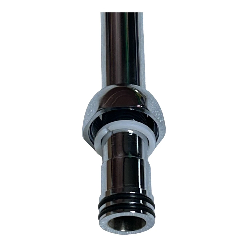 Bico de torneira de pia Gooseneck, compatível com a marca Zurn, acabamento cromado G67852, sem aeradores - Imagem 4 de 4