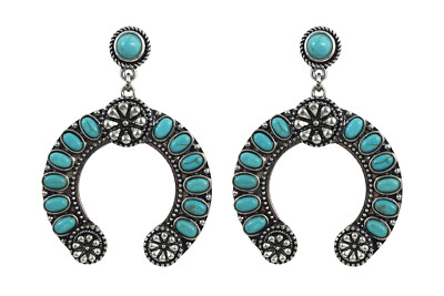 Southwestern Inspired Squash Blossom Drop Stud Earrings