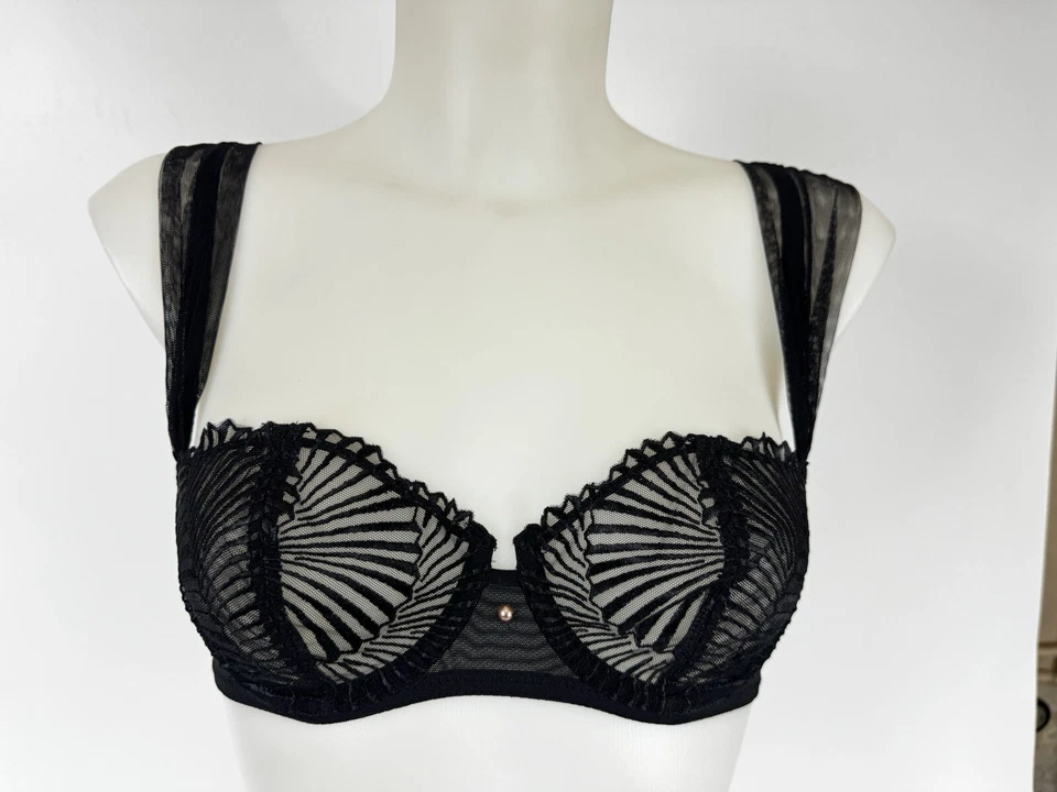 LA PERLA Dessous - Italienischer Spitzen-BH in schwarz Venus - Luxus-Lingerie - Bild 2 von 4