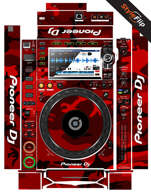 Pioneer CDJ 2000 Nexus 2 Skin | Red Camo | Protective Decal