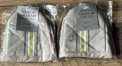 Retro Gisela Graham - Streifen Stoff Ei Kuschelig Bezug Wärmer x 2 2011