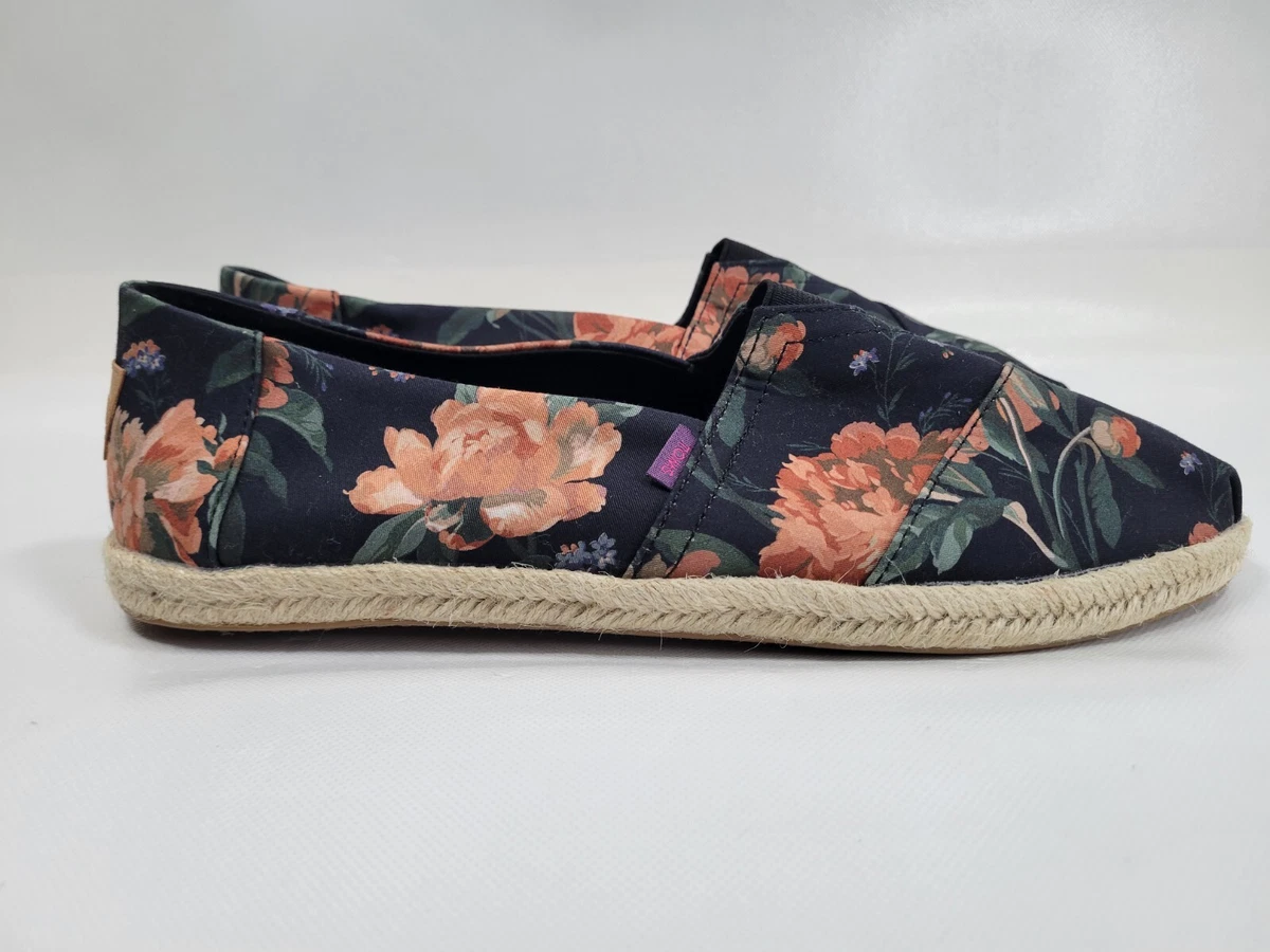 Toms x Liberty vegan friendly Alpargata slip ons in black floral