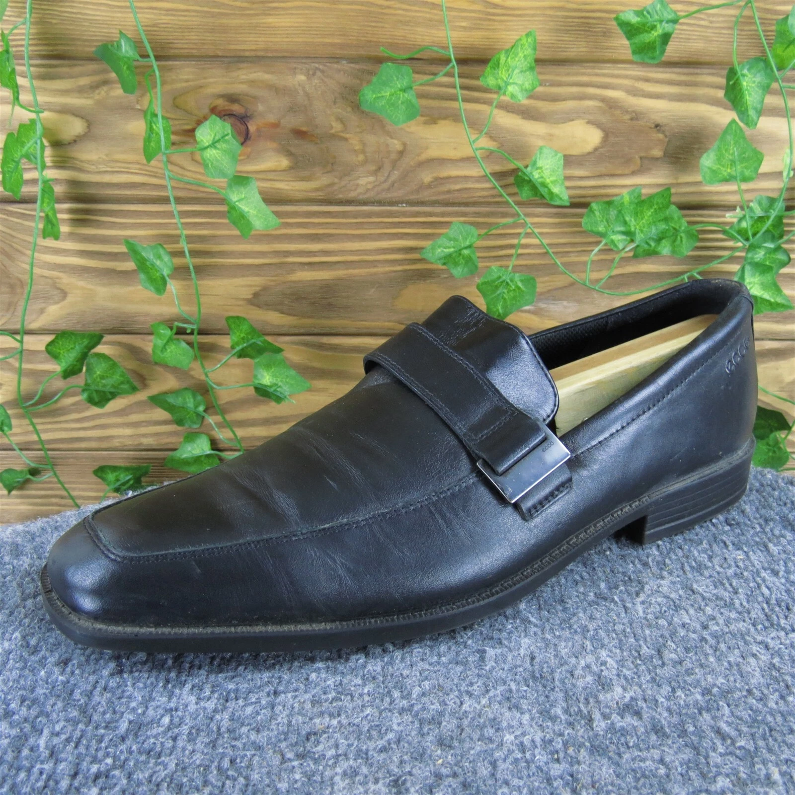 Mocassino uomo Ecco Shock Point pelle nero taglia 45 media usat