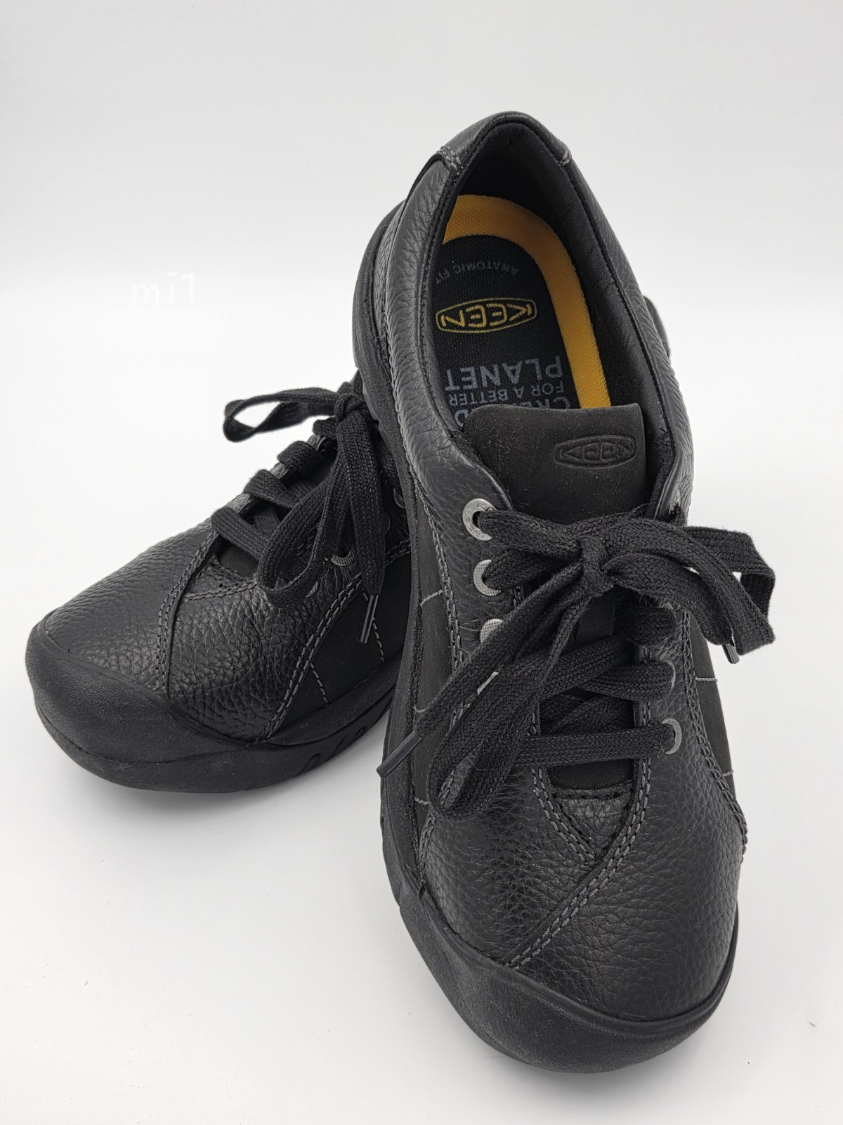 Scarpa da trekking Keen Presidio da donna taglia 8 5 in pelle nera sneaker casual outdoor