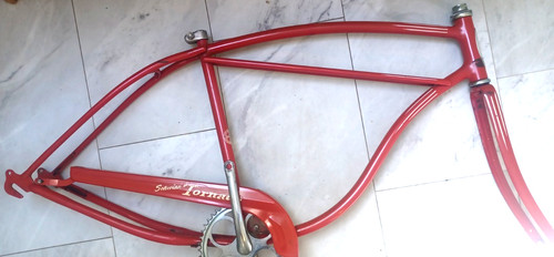 1950s, Schwinn Tornado, Frame & Fork, 26" S7 Wheel, Twin Straight Bar, & Extras