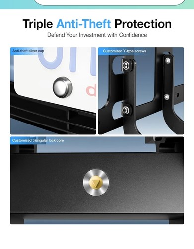 Wigoo 2025 Front License Plate Holder for Tesla Model Y/3【No Drill, Custom... - Foto 4 di 5