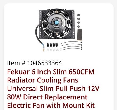 Engine Cooling Fan  Universal