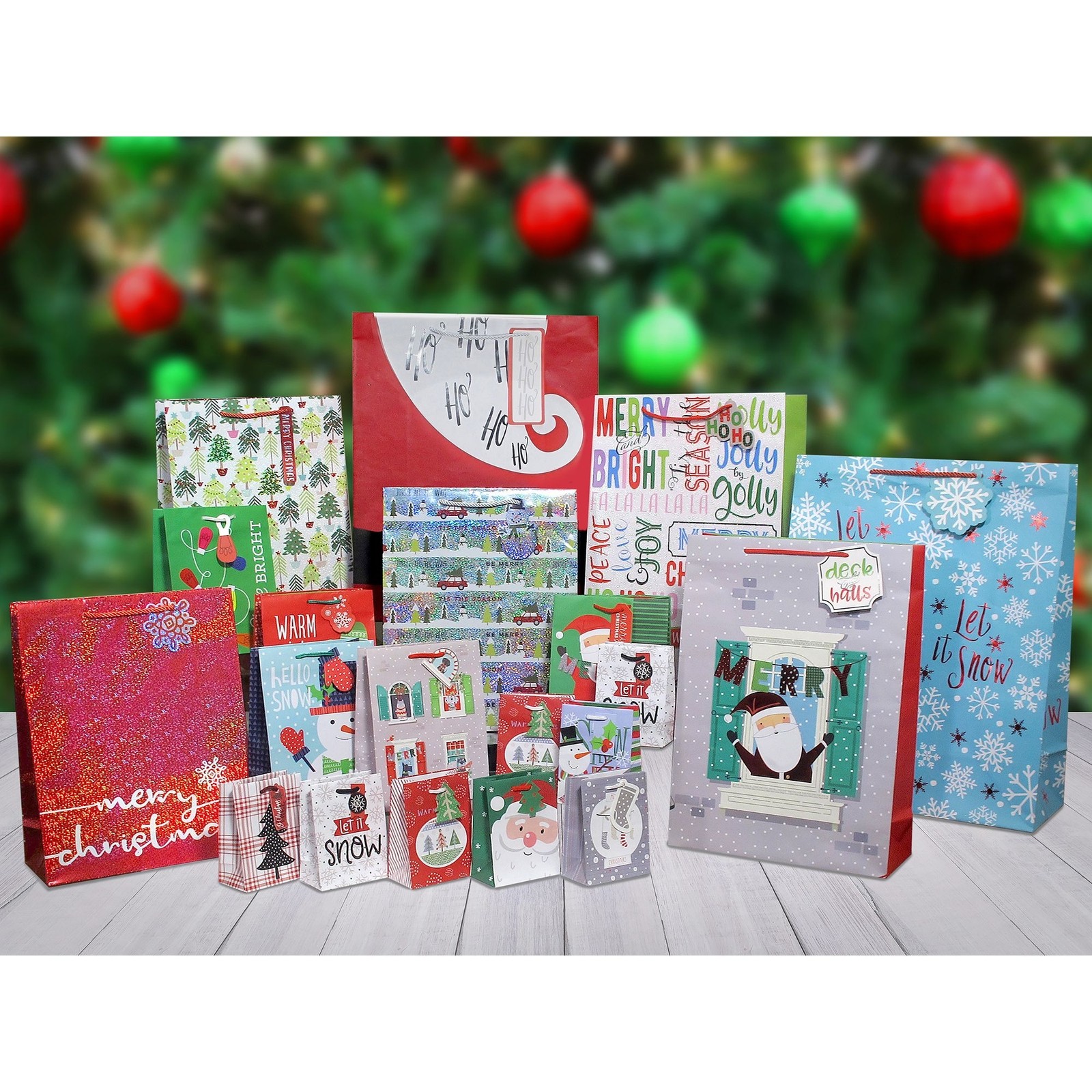 Праздничный подарочный пакет, мультиупаковка, 20 шт.