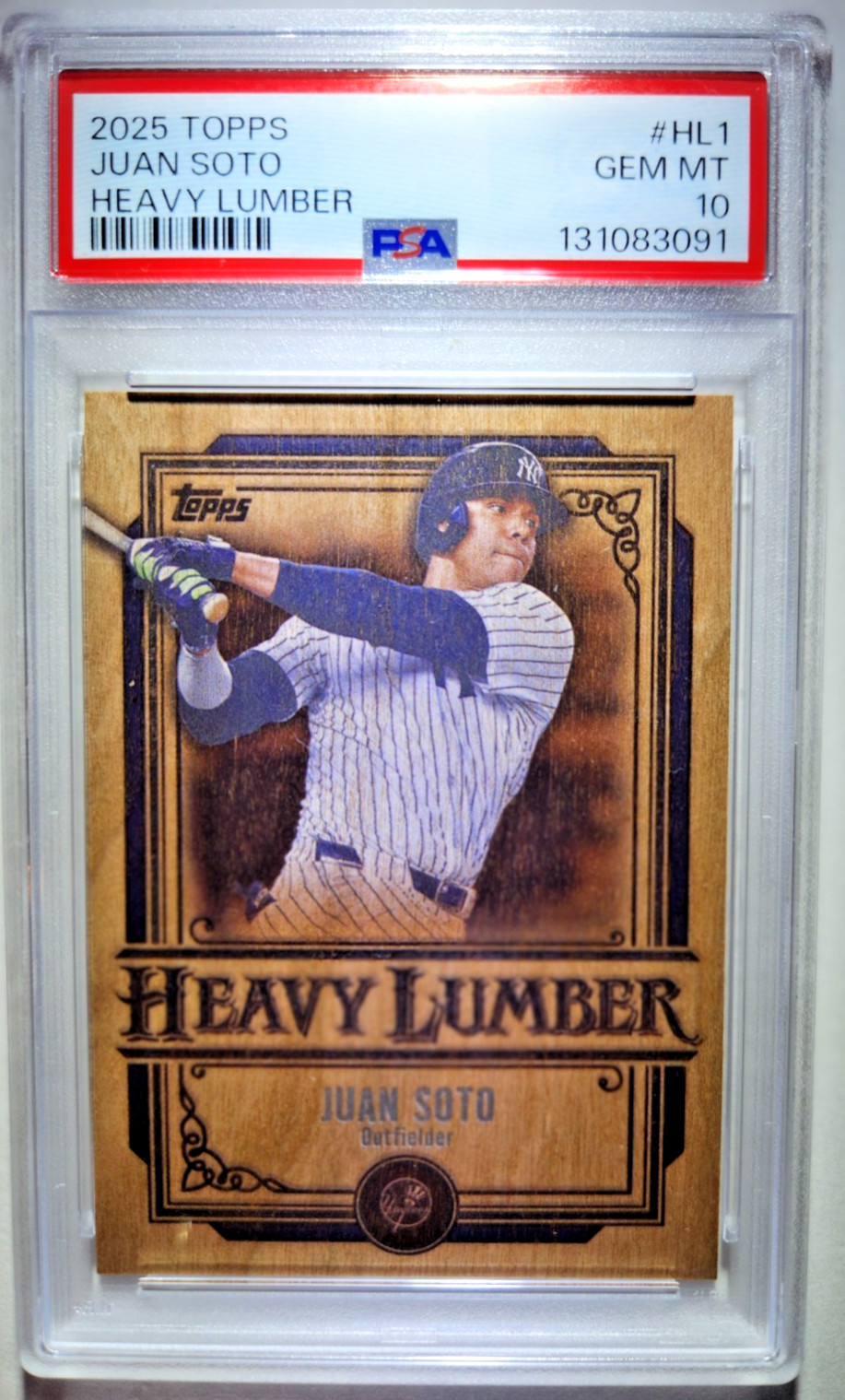 2025 Topps Series 1 Heavy Lumber Juan Soto #HL-1 PSA 10 Gem Mint Yankees Pop. 5