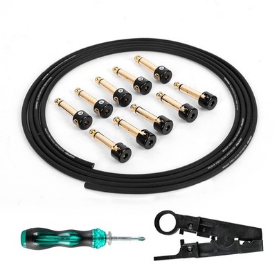 Ghost Fire Solderless Pedalboard Cable Kit - No Cable Stripping Required,6.5ft C