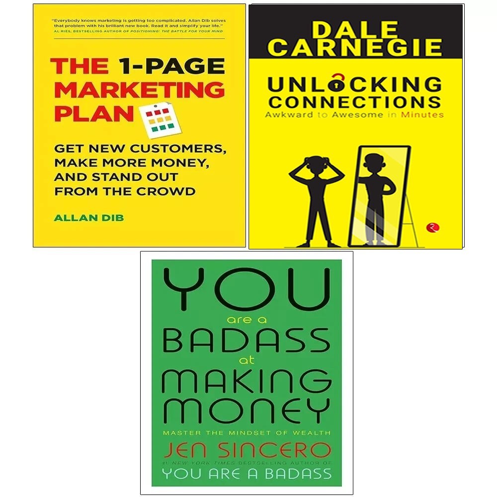 You Are a Badass at Making,Page Marketing Plan,Unlocking Connection 3 Books Set