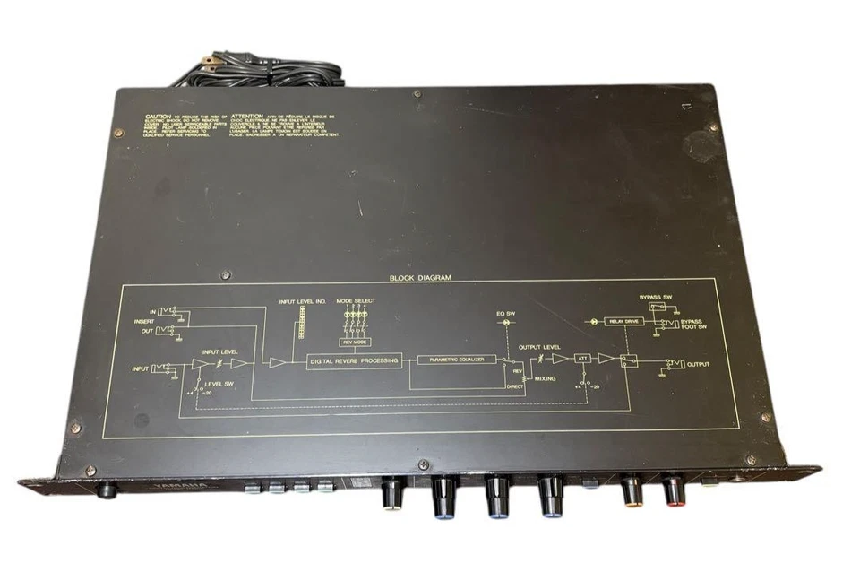 YAMAHA Digital Reverb Model R1000 PA Equipment 100V 50/60Hz Vintage 1983 Japan - Image 4 of 4