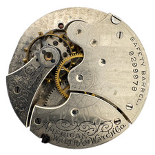 Antique 6s 1899 Waltham 1890 7J Mechanical Hunter Pocket Watch Movement Seaside