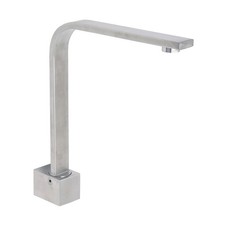 KYLINS Brushed Nickel Square Spout Gooseneck High Rise Bathtub Filler 7.5L/M