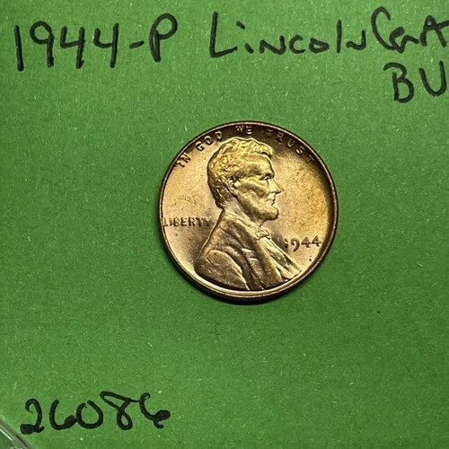 1944-P Lincoln Wheat Cent / Penny 1c BU Uncirculated US Coin