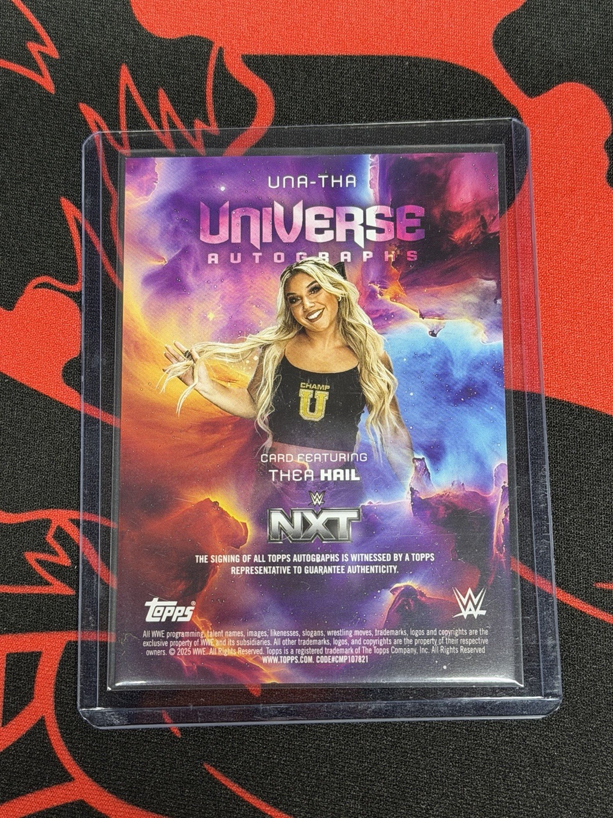 2025 Topps WWE Universe-THEA HAIL- On Card Auto!! view 2