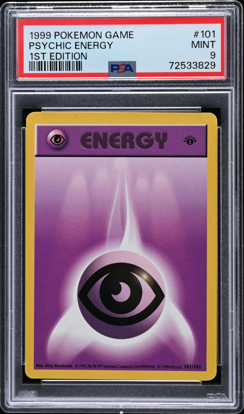 1999 POKEMON BASE SET 1ST EDITION #101 PSYCHIC ENERGY PSA 9