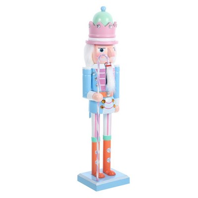 Nutcracker Statue Wood Christmas Ornaments 1Pack 9.82X2.95X2.55in