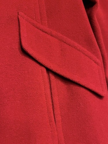 London Fog Red Classic Formal Work Wool Blend Mid-Length Coat Women’s Medium - Picture 6 of 8