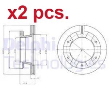 Brake Disc fits: MITSUBISHI Canter (FB7 FB8 FE7 FE8) VII 3C11/3C13/FB83B/FB83