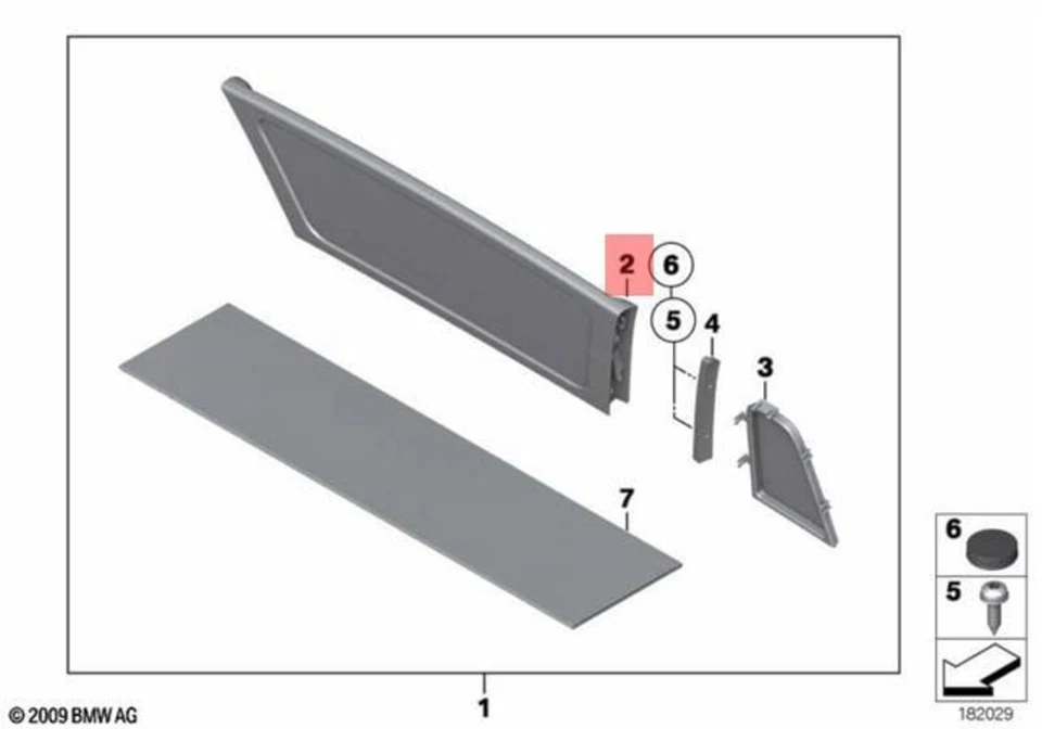 Deflector de viento central genuino BMW Z4 Roadster E89 Z4 18i 20i 23i 54347234867 Foto 2 de 4