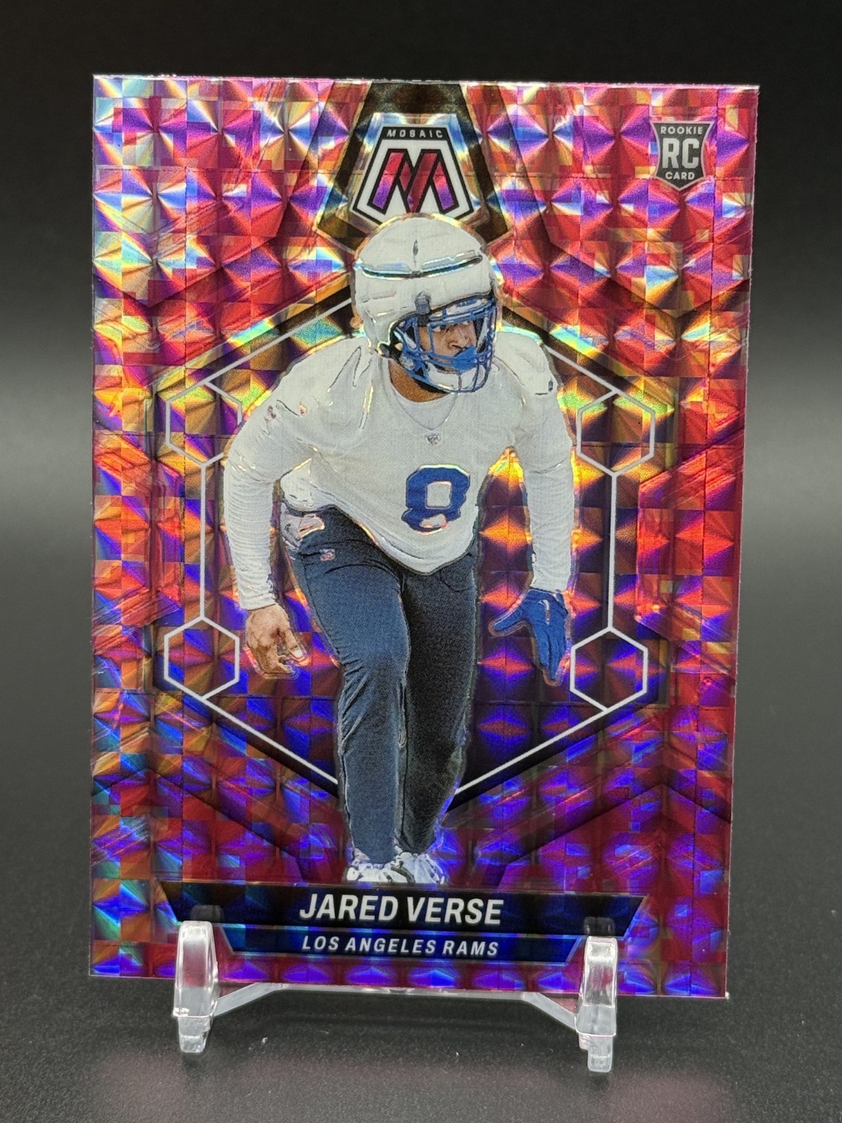 2024 Panini Mosaic JARED VERSE Rookie #319 Camo Pink Los Angeles Rams
