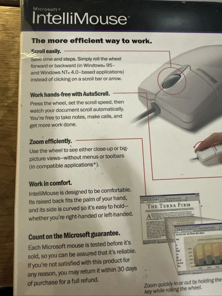 NEW- Microsoft IntelliMouse # X03-54955 SEALED - Image 3 of 4