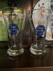 VTG 70s Pabst Blue Ribbon PBR Beer 6" Pilsner Glass Set of 4 8 Ounce Libbey — photo 2